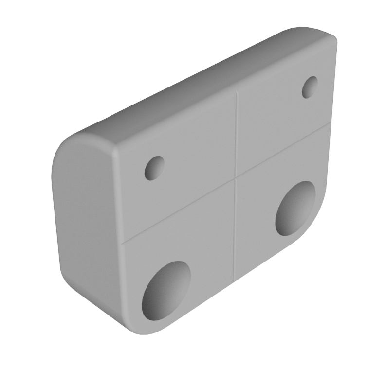 Double magnet door stop rear mount