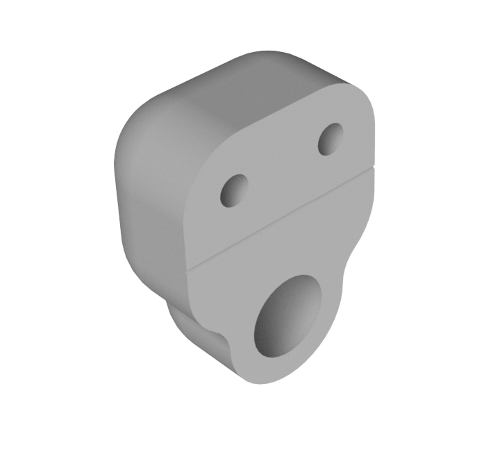 Single magnet rear mount door stop